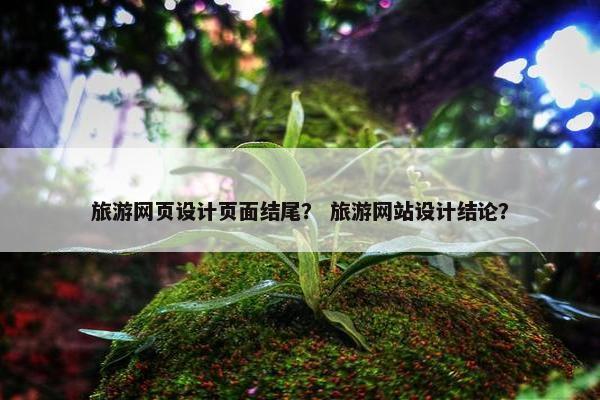 旅游网页设计页面结尾？ 旅游网站设计结论？