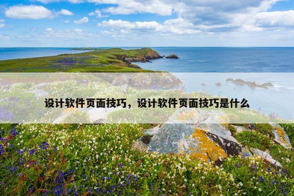 设计软件页面技巧，设计软件页面技巧是什么