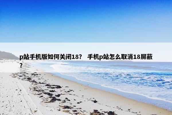 p站手机版如何关闭18？ 手机p站怎么取消18屏蔽？