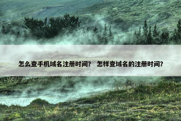 怎么查手机域名注册时间？ 怎样查域名的注册时间？