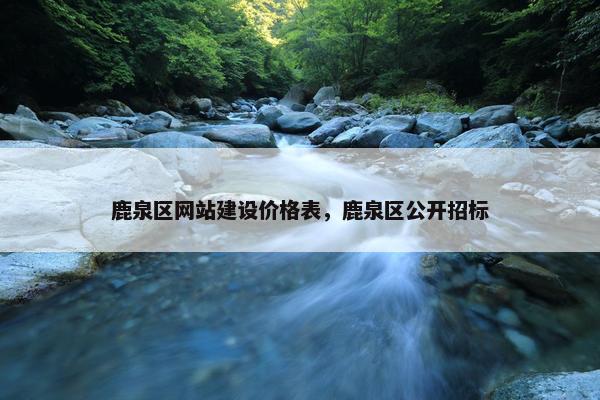 鹿泉区网站建设价格表，鹿泉区公开招标