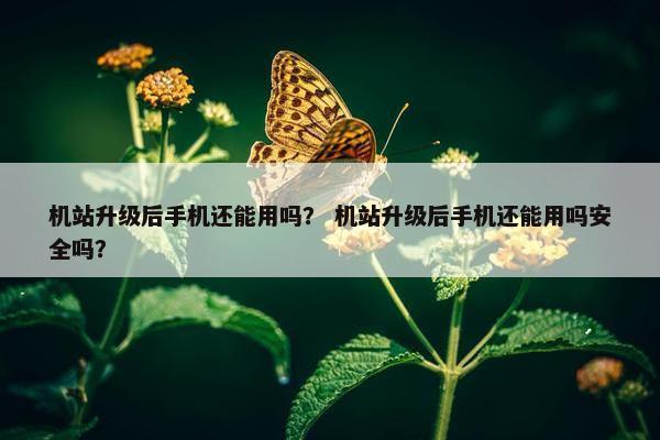 机站升级后手机还能用吗？ 机站升级后手机还能用吗安全吗？