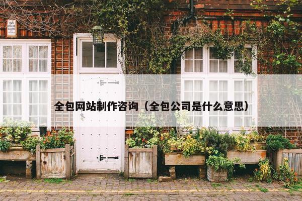 全包网站制作咨询（全包公司是什么意思）