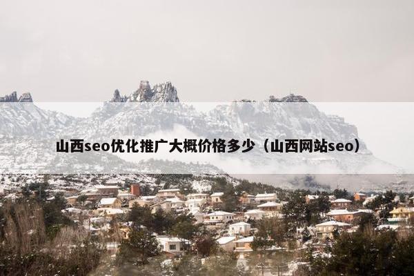 山西seo优化推广大概价格多少（山西网站seo）
