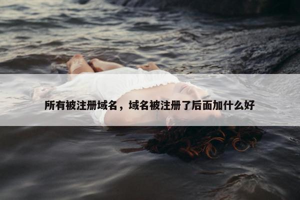 所有被注册域名，域名被注册了后面加什么好