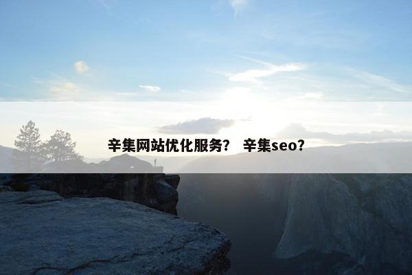 辛集网站优化服务？ 辛集seo？