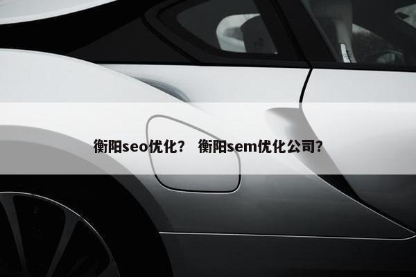 衡阳seo优化？ 衡阳sem优化公司？