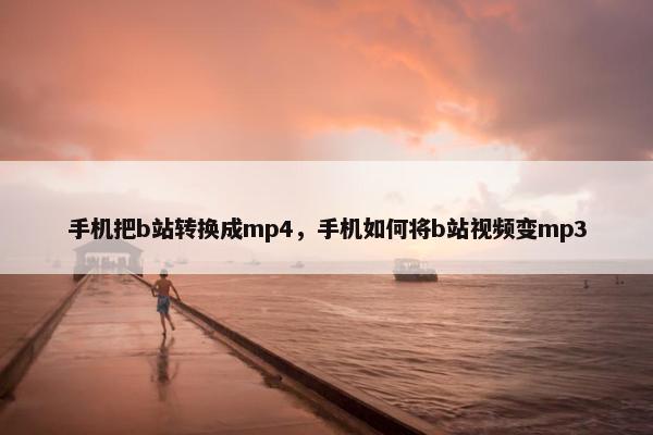 手机把b站转换成mp4，手机如何将b站视频变mp3