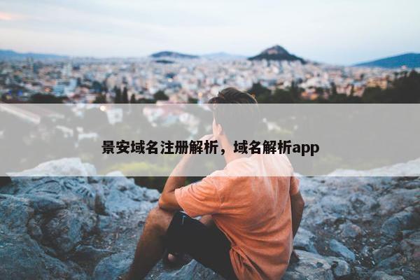 景安域名注册解析，域名解析app