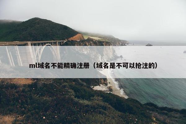 ml域名不能精确注册（域名是不可以抢注的）