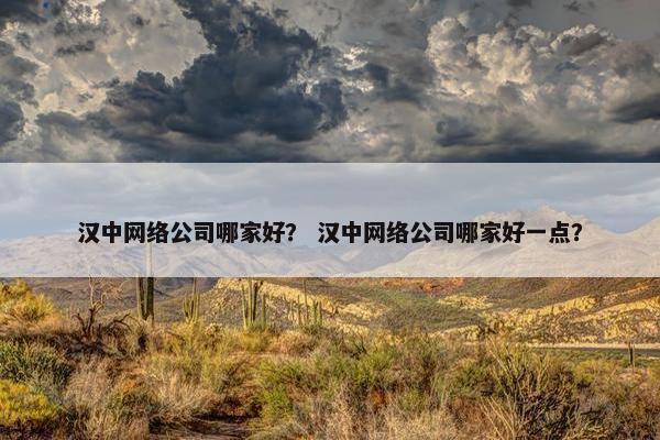汉中网络公司哪家好？ 汉中网络公司哪家好一点？