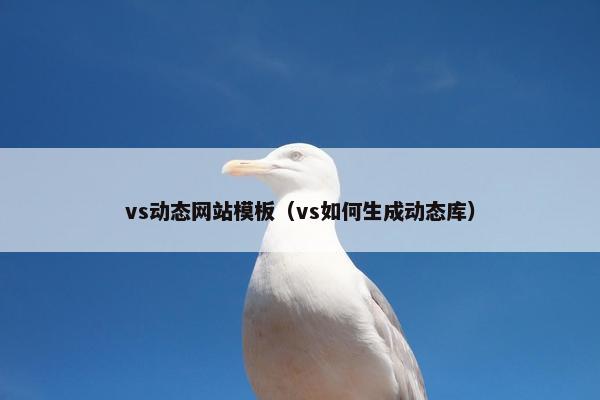 vs动态网站模板（vs如何生成动态库）