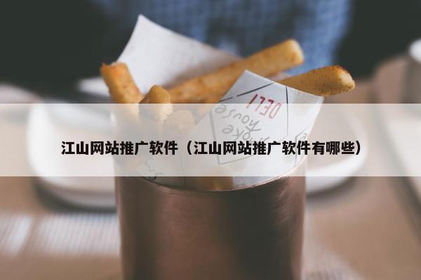 江山网站推广软件（江山网站推广软件有哪些）