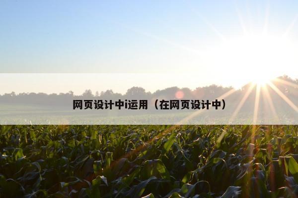 网页设计中i运用（在网页设计中）