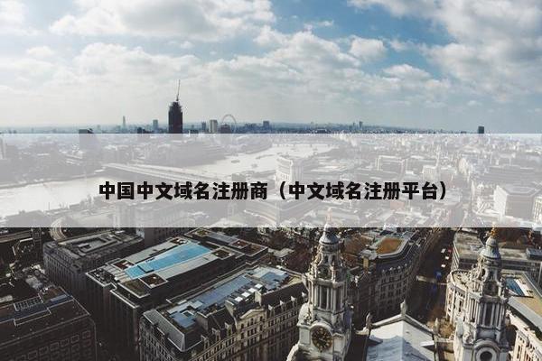 中国中文域名注册商（中文域名注册平台）