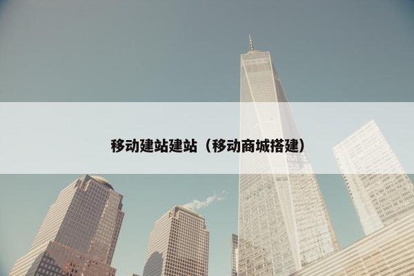 移动建站建站（移动商城搭建）