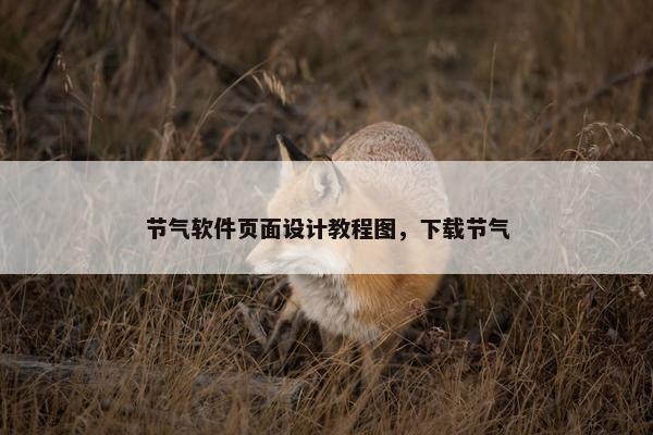 节气软件页面设计教程图，下载节气