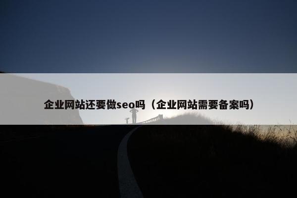 企业网站还要做seo吗（企业网站需要备案吗）