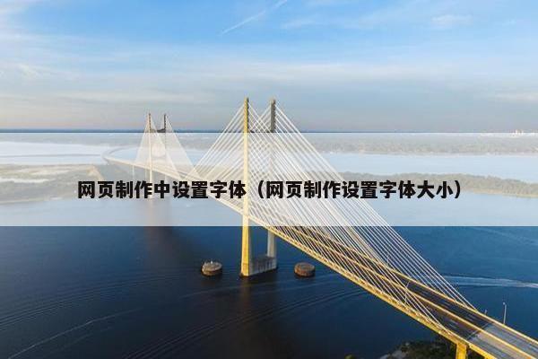 网页制作中设置字体（网页制作设置字体大小）