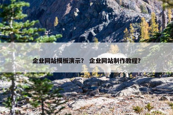 企业网站模板演示？ 企业网站制作教程？