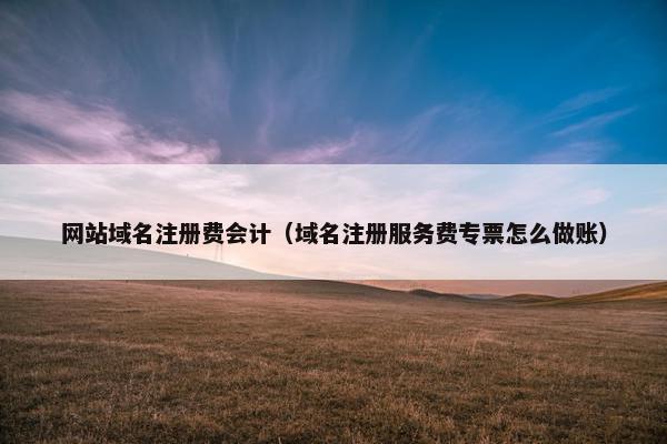 网站域名注册费会计（域名注册服务费专票怎么做账）