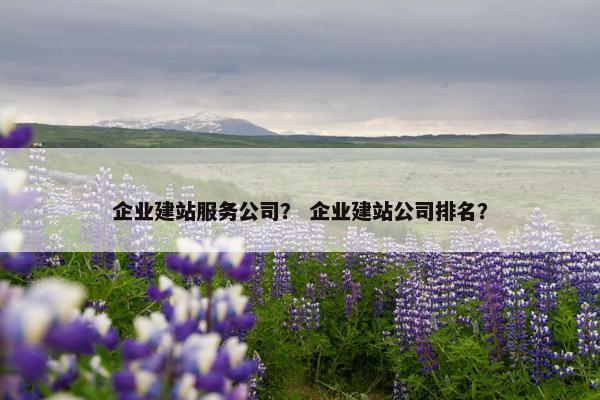 企业建站服务公司？ 企业建站公司排名？