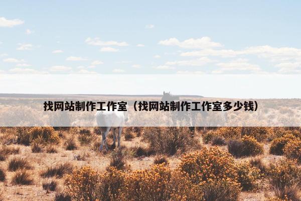 找网站制作工作室（找网站制作工作室多少钱）