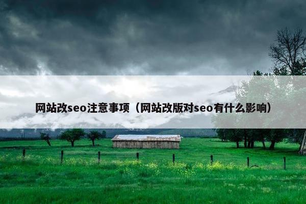 网站改seo注意事项（网站改版对seo有什么影响）