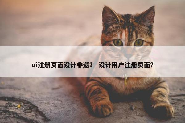 ui注册页面设计非遗？ 设计用户注册页面？