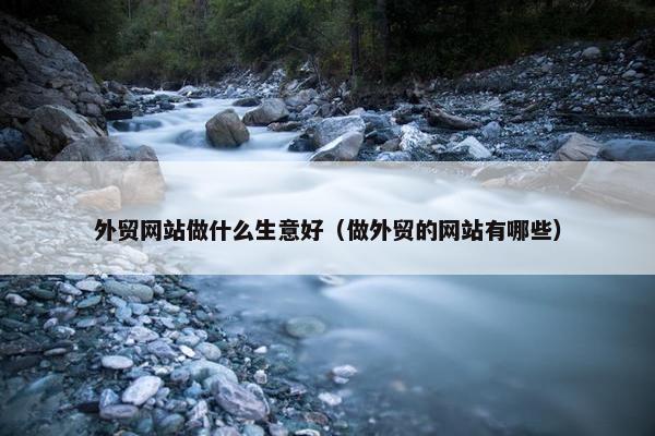 外贸网站做什么生意好（做外贸的网站有哪些）
