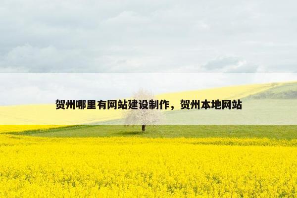 贺州哪里有网站建设制作，贺州本地网站