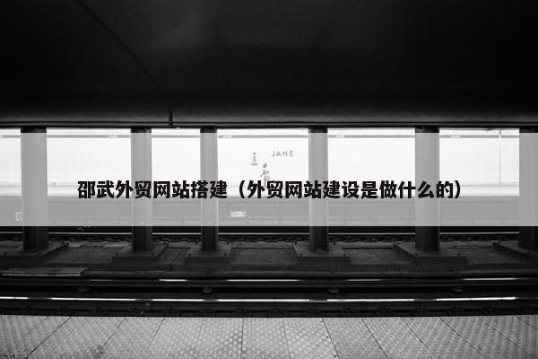 邵武外贸网站搭建（外贸网站建设是做什么的）