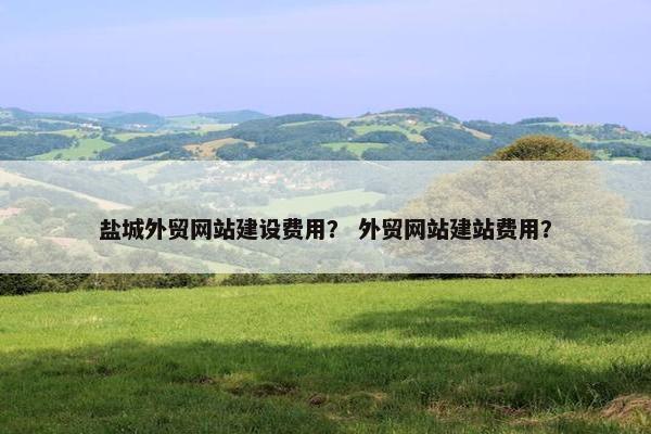 盐城外贸网站建设费用？ 外贸网站建站费用？