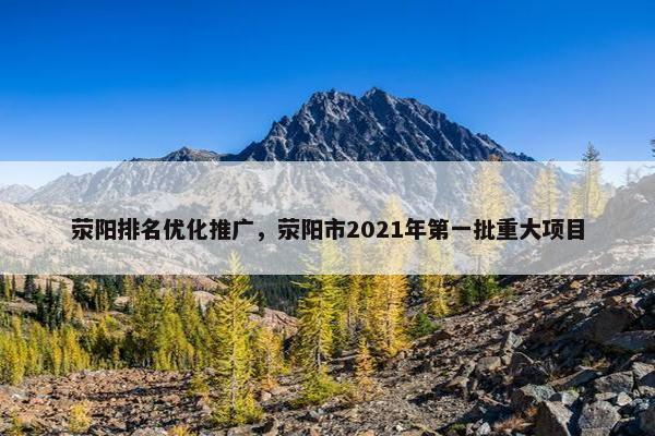 荥阳排名优化推广，荥阳市2021年第一批重大项目