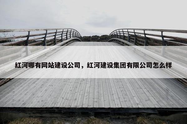 红河哪有网站建设公司，红河建设集团有限公司怎么样