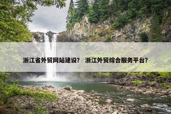 浙江省外贸网站建设？ 浙江外贸综合服务平台？