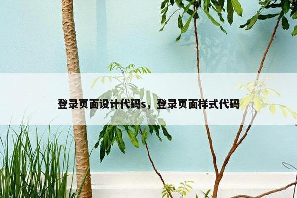 登录页面设计代码s，登录页面样式代码