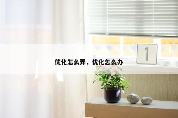 优化怎么弄，优化怎么办