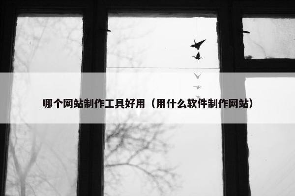 哪个网站制作工具好用（用什么软件制作网站）