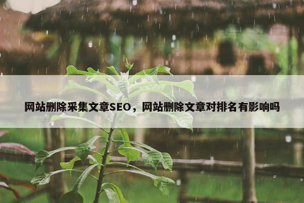 网站删除采集文章SEO，网站删除文章对排名有影响吗