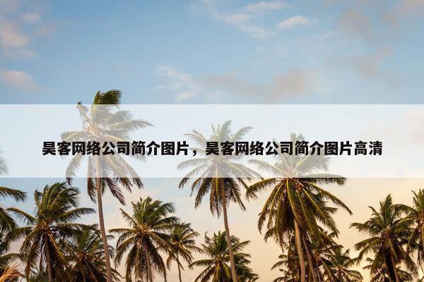 昊客网络公司简介图片，昊客网络公司简介图片高清