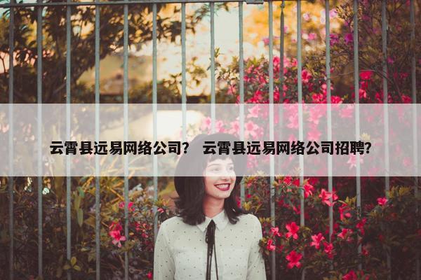 云霄县远易网络公司？ 云霄县远易网络公司招聘？