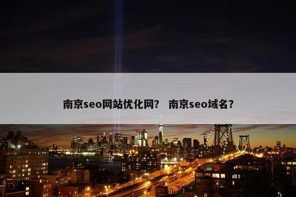 南京seo网站优化网？ 南京seo域名？