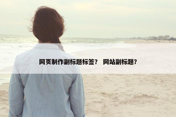 网页制作副标题标签？ 网站副标题？