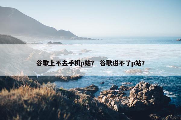 谷歌上不去手机p站？ 谷歌进不了p站？