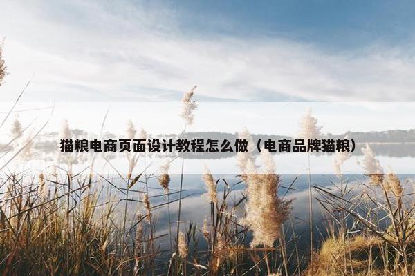 猫粮电商页面设计教程怎么做（电商品牌猫粮）