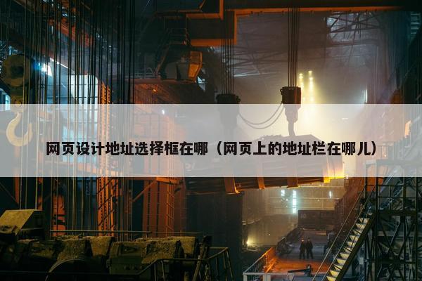 网页设计地址选择框在哪（网页上的地址栏在哪儿）