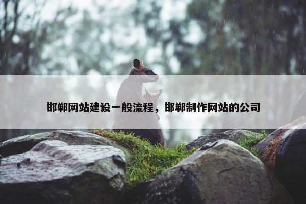 邯郸网站建设一般流程，邯郸制作网站的公司