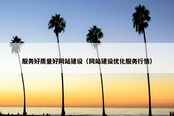 服务好质量好网站建设（网站建设优化服务行情）