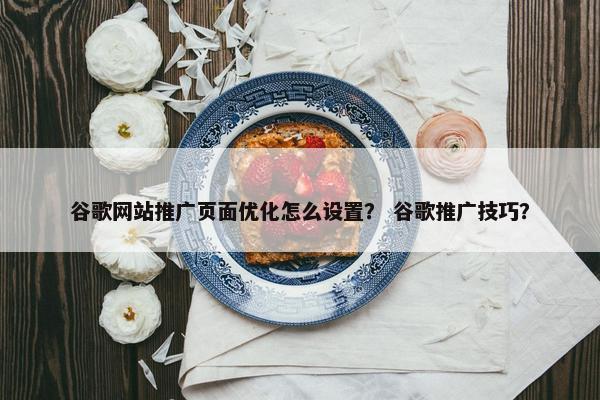 谷歌网站推广页面优化怎么设置？ 谷歌推广技巧？